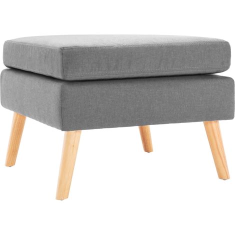 Reposapiés de tela gris claro vidaXL (1/5)