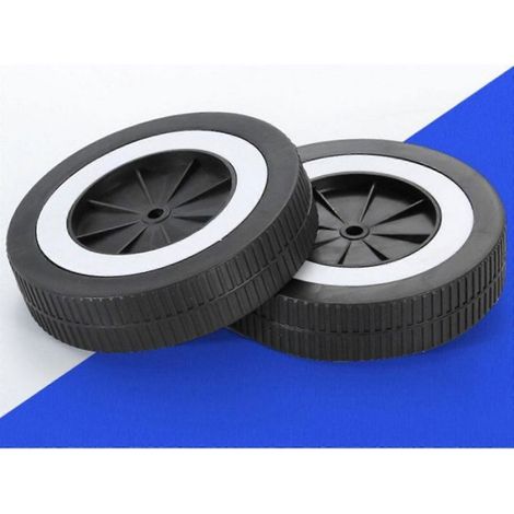 Kit de remplacement de roues pour barbecue (2 pièces), roues universelles pratiques et résistantes au sable pour chariots à main (1/5)