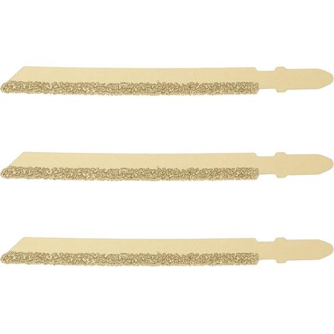 3 Pcs Brazed Diamond Jigsaw Blades 100 mm 46 Grit Compatible with Marble Stone Granite Ceramic Tiles (1/5)