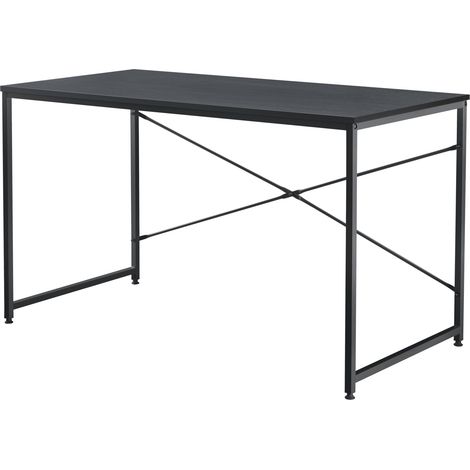 Schreibtisch Røros 120x60x72cm Schwarz en.casa
