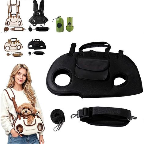 Harnais de levage intégral pour petits chiens, sac à dos pour animaux de compagnie, harnais de levage pour chats et chiens, sac de transport respirant pour chiens âgés, idéal pour la voiture, la rando (1/5)