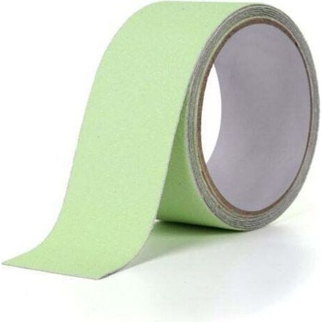 Ruban antidérapant en PVC phosphorescent de 5 m x 5 cm pour escaliers, marches, sols, décoration de sécurité