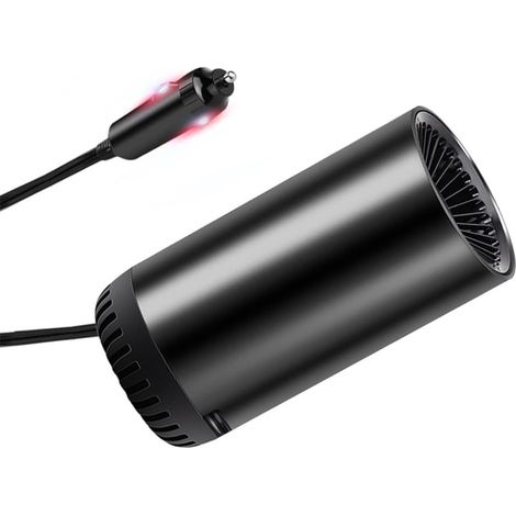 Sbrinatore per auto 24V 150W 10A, sbrinatore per parabrezza portatile girevole a 180°, per auto, rimorchi, SUV, camion, camper, grigio argento con stent USB (1/4)