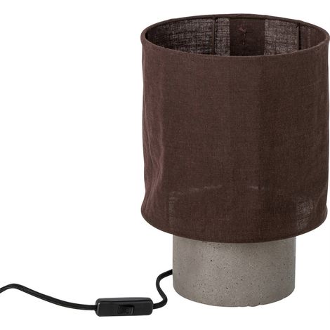Lampe de table en ciment marron - marron et ciment gris (1/4)
