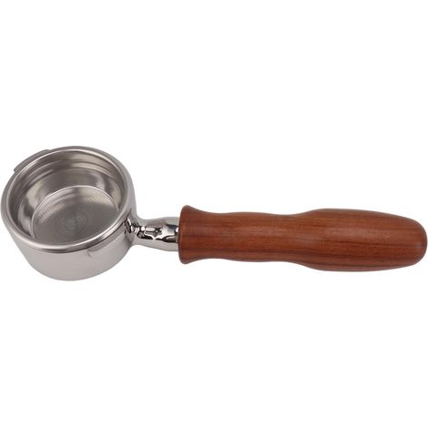 Portefiltre 58mm sans fond, 2 ergots, manche en bois massif, café, pour GAGGIA BABY CLASSIC, rouge, branche acide (1/5)