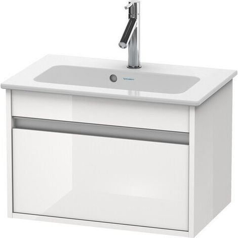 Meuble sous-vasque KETHO COMPACT 410x600x385mm blanc brillant