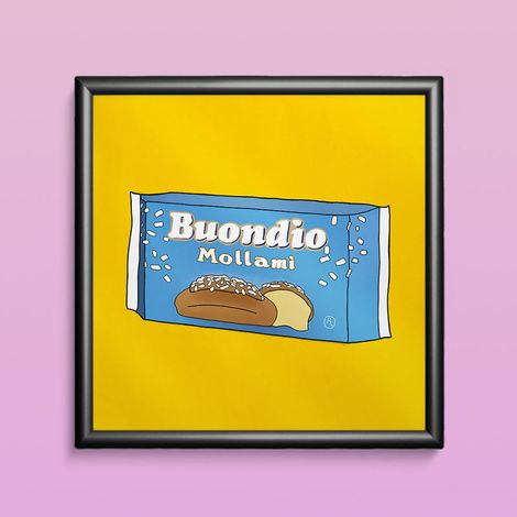 OFFERTA CORNICE E POSTER BUONDIO MOLLAMI 20X20CM