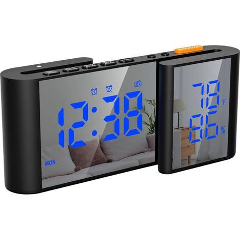 Radio Réveil Multifonction avec Affichage Numérique LED - Conçu pour un Réveil en Douceur ou Musique - Commandes de Volume et Luminosité Faciles d'Accès (1/5)