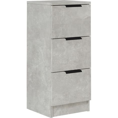 Buffet Commode Armoire Luxueux, pour Salon Chambre Entrée Cuisine, Gris béton 30x30x70 cm Bois d'ingénierie OIB2288E (1/5)