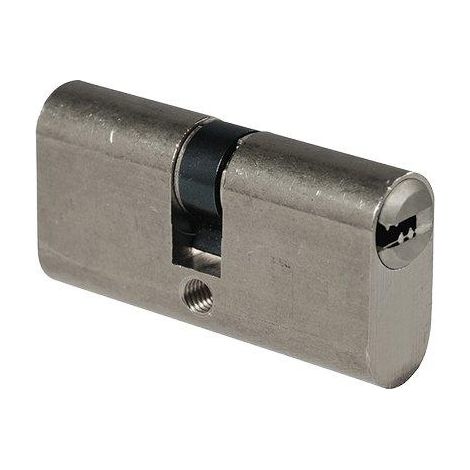 CILINDRO OVALE EUROPEO 2402 CS IBFM - OTTONE CROMO SATINATO 3 CHIAVI MM 54 27+27- 2 pezzi