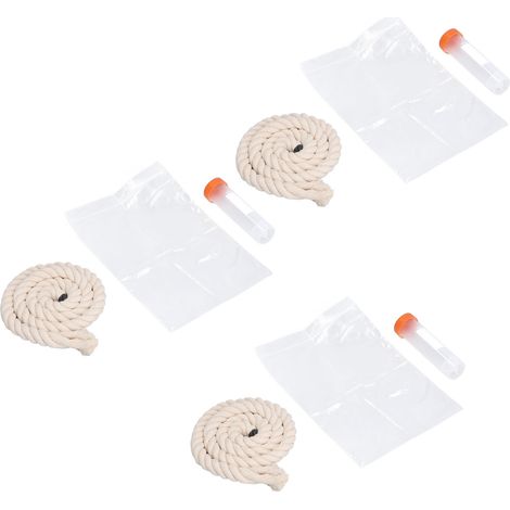 Lot de 3 cordes de prélèvement de salive, robustes et pratiques, avec outils complets en coton doux, pour la détection de la fièvre porcine chez les porcs. (1/5)