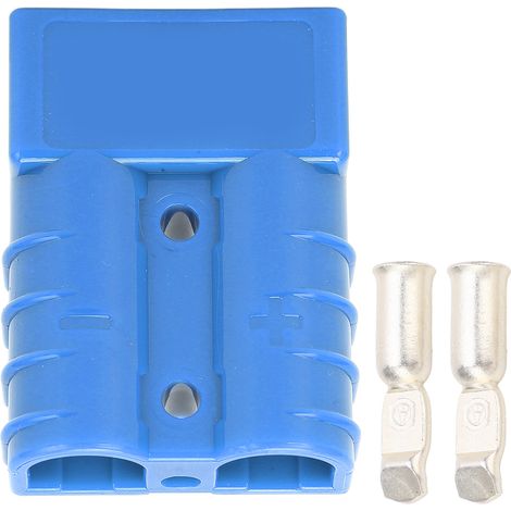 Ortviai Connecteur électrique 50 A 600 V SB50A bleu avec 2 cosses pour batterie, câble 16 mm² (1/5)