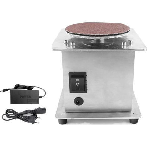 Polisseuse Ponceuse Mini ponceuse à disque de Table polisseuse rotative électrique réglable 7 vitesses variables 20 pièces disques de ponçage for le meulage de polissage(Intelligent version 2000ml) (1/5)