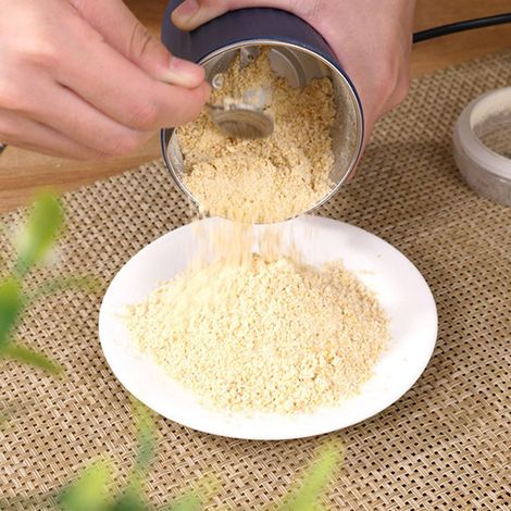 Moulin à grains électrique 100 ml, cuve en acier inoxydable, double lame de broyage, broyeur à poudre pour café et grains, prise UE 220 V (1/5)