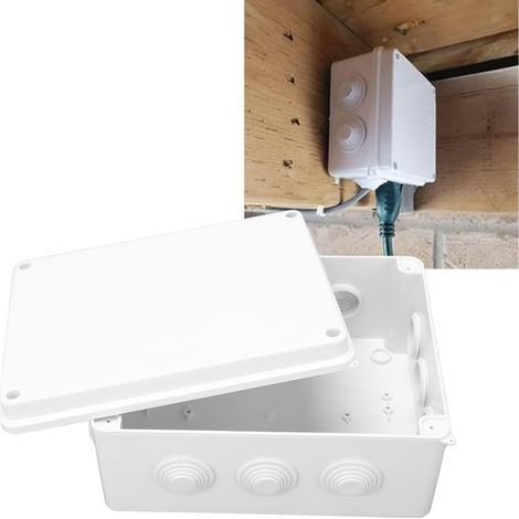 Wasserdichte Box 255200120 mm mit Gummistopfen, elektrische Anschlussdose für den Außenbereich, wetterfeste Kunststoffbox IP65, geeignet für elektronische Produkte und elektrische Verteilerkästen. (1/5)