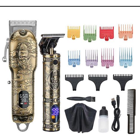 tondeuse Cheveux Hommes Professionnel, Tondeuse Barbe, Tondeuse Nez, Electriques Tondeuse Cheveux Rasoir Professionnelle En T Sans Fil Avec Cran L (1/5)