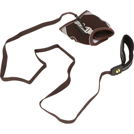Gilet en maille pour chat avec harnais et laisse anti-fugue, réglable et réfléchissant, idéal pour la marche, le jogging et l'entraînement. Couleur : couleur XS. (1/5)