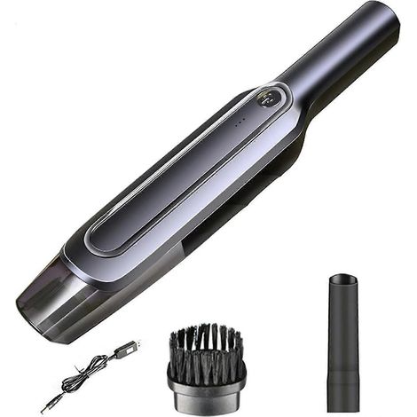 Aspirateur portatif sans fil, 6000 Pa et 60 W, aspirateur eau et poussière, aspirateur de voiture portable rechargeable USB 4000 mAh, aspiration puissante, F (1/5)