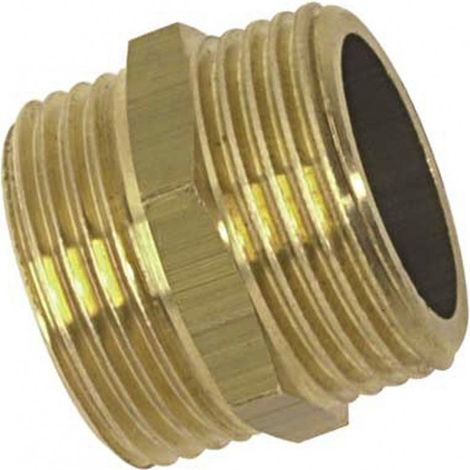 Mamelon Double Male 20x27 Raccord Fileté Mâle-mâle Laiton - Iso