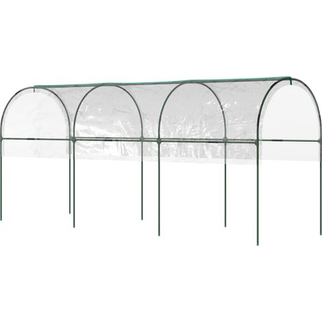 Serre de jardin à tomates acier thermolaqué vert PVC transparent (1/5)
