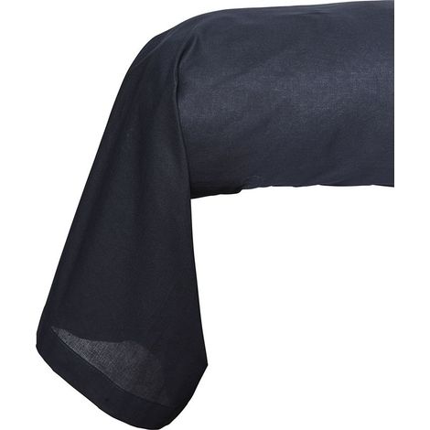 Taie de traversin - - Essential - 45 x 185 cm - 100% coton - Bleu marine (1/5)