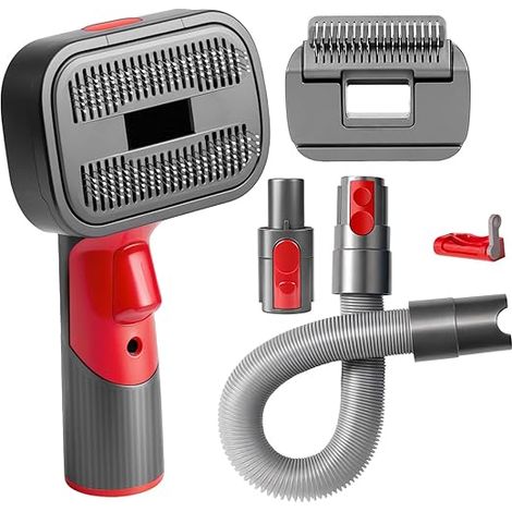 Kit profesional 2 en 1 para el cuidado de mascotas: compatible con aspiradoras V7, V8, V10, V11 y V15. Cepillo autolimpiante con accesorio, manguera y bloqueo del gatillo. Para pelo, caspa y nudos. (1/4)
