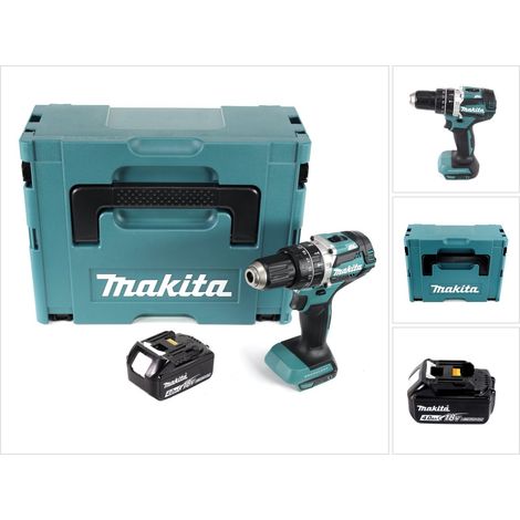 Makita DHP 484 M1J Akku Schlagbohrschrauber 18 V 54 Nm Brushless + 1x Akku 4,0 Ah + Makpac - ohne Ladegerät (1/5)