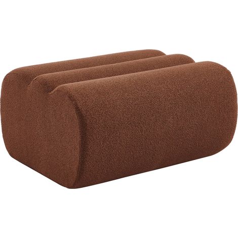 sweeek - Hocker, Fußhocker mit strukturiertem Bouclé-Bezug