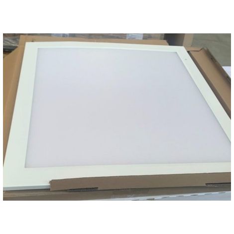 Plafonnier encastré LED 45W dalle 625x625mm 4000K 3500lm avec driver 230V bord blanc PC microprismatique IK06 IP40 RAPSODY M625