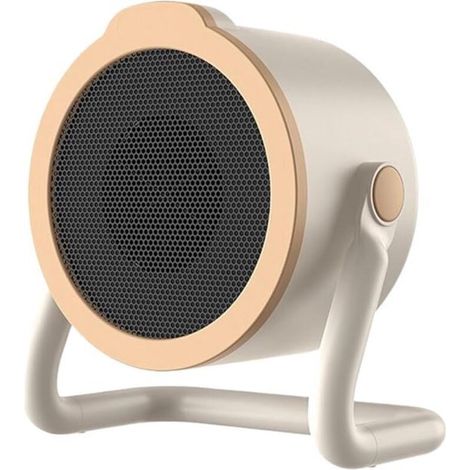 Tragbare elektrische Heizung – Kleine Zusatzheizung, 500 W, leiser Ventilator, 360°-Drehung, ideal für Büro und Camping im Winter.