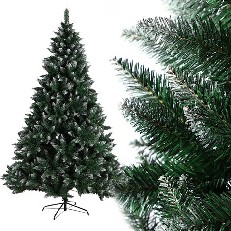 Sapin de Noël Neige 150cm à 450 Branches Effet Neige Naturel & Pointe Élégante Structure Ultra Dense pour Salon & Fêtes (1/5)