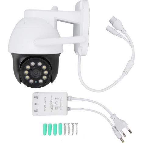 Caméra surveillance extérieure WiFi 2MP balle, détection mouvement, système sans fil 100-240V prise UE