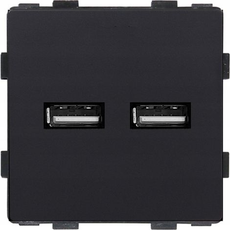 Módulo de enchufe USB negro 2x 3A RTX SH system (1/3)