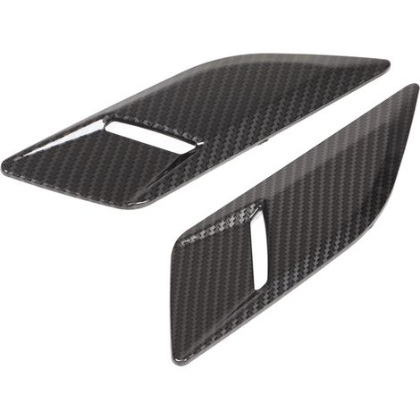 Paire de caches décoratifs de sortie d'air de capot de remplacement pour Land Rover Range Rover Sport L494 2014-2022, style fibre de carbone (1/5)