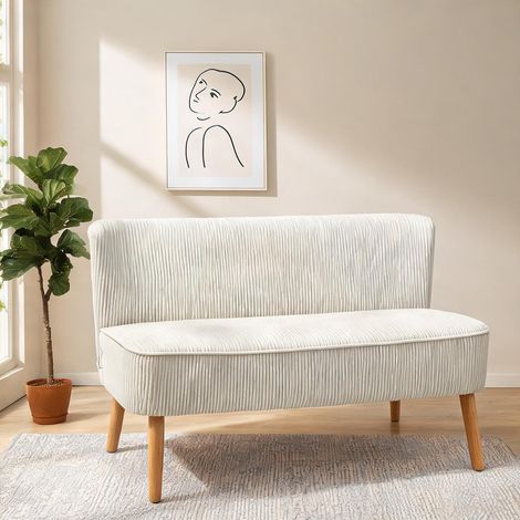 Canapé en bois tissu mousse 117 x 56,5 x 77 cm (1/5)