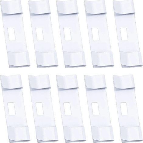 Clips pour lamelles de rideaux métalliques, stores verticaux, crochets pour stores vénitiens, accessoires de remplacement faciles, pièces détachées pour rideaux (10 pièces) (1/5)