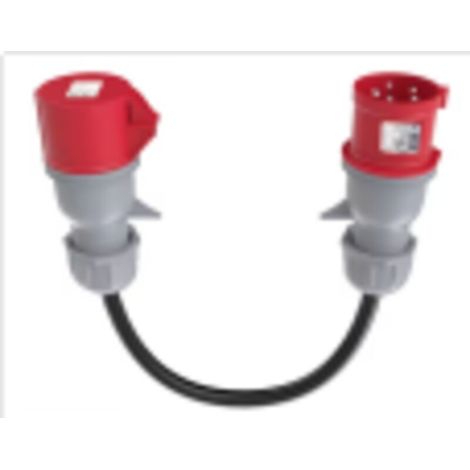 Adaptateur 32 A vers 16 A, rallonge de 0,5 m, pour l'industrie et l'extérieur (1/5)