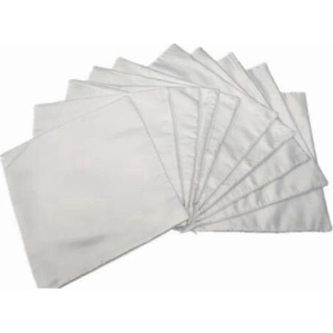 Taie d'oreiller blanche unie 40x40 cm pour sublimation, idéale pour le transfert thermique. (1/5)