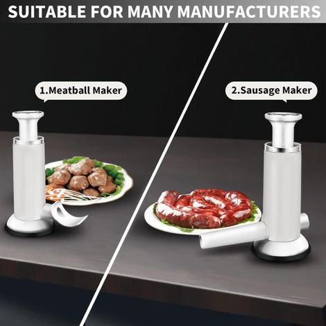 Insaccatrice 2 in 1 per salsicce e polpette, tubo di insaccatura manuale, salumi fatti in casa senza sprechi (1/3)