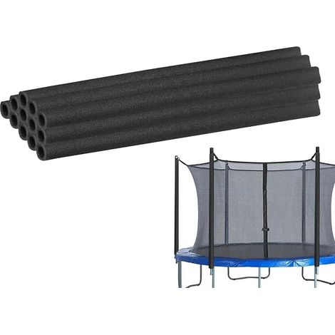 Juego de 12 tubos de espuma para trampolín - 40 cm - Acolchado anticolisión ajustable - Para uso en exteriores, jardín, parque infantil, parque (1/5)