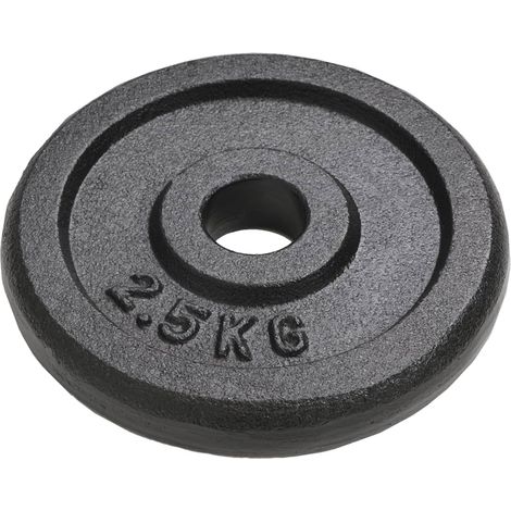 Plaque de poids 8 pcs 8x2,5 kg Fonte
