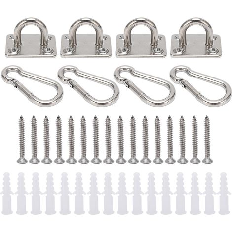Kit de suspension robuste en acier inoxydable avec crochets pour hamac de yoga suspendu au plafond (1/4)