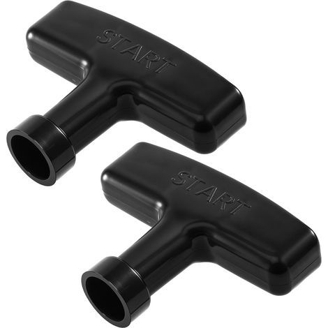 2 Pieces Black Engine Rebound Starter Handle, Generator Rebound Starter Handle for Lawn Mower, Chainsaw, Chainsaw Handle (1/5)
