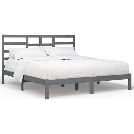 Maison Exclusive - Giroletto Grigio in Legno Massello 200x200 cm (1/5)