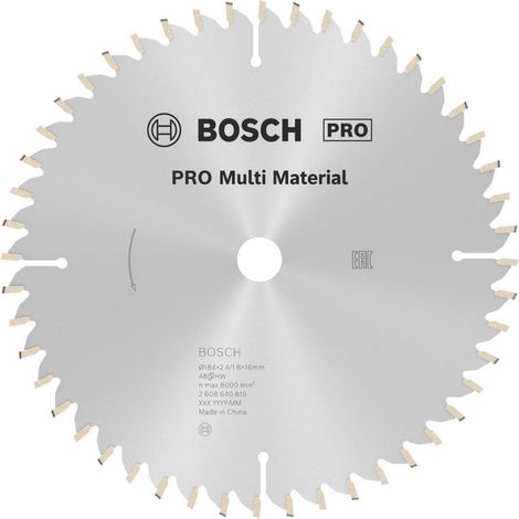 Bosch PRO Multi Material Circular Saw Blade 184 x 2.4 x 16 mm 2608640815