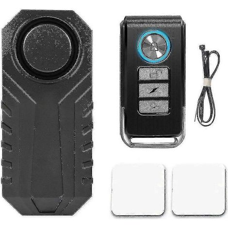 Alarma de seguridad inalámbrica antirrobo por vibración de 113 dB para motocicleta y bicicleta, resistente al agua, con Yanlieso. (1/5)
