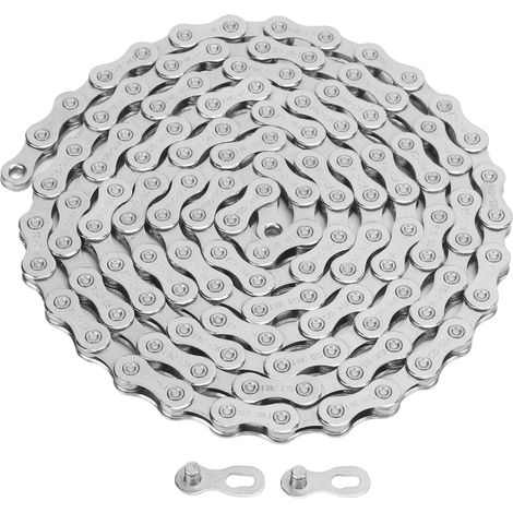 12-Gang Leichte 126-Glieder-Hohlkette für Mountainbikes und Rennräder, Silber (1/5)