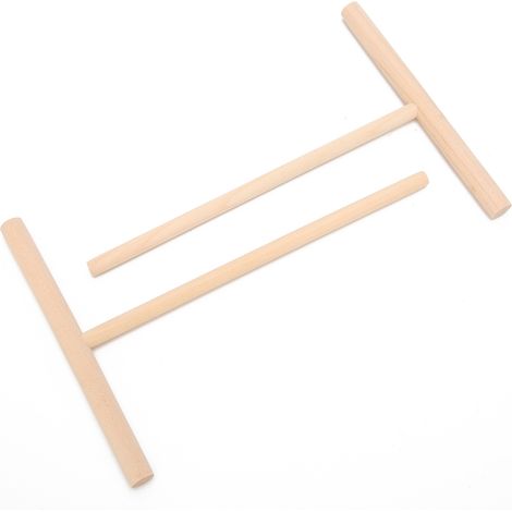 2 Pièces Spatule en Bois pour Pâte à Crêpes, Étaloir Professionnel pour Cuisine (1/5)