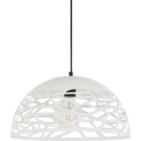 Lampada a sospensione traforata bianco/nera E27 Italux Armand (1/4)
