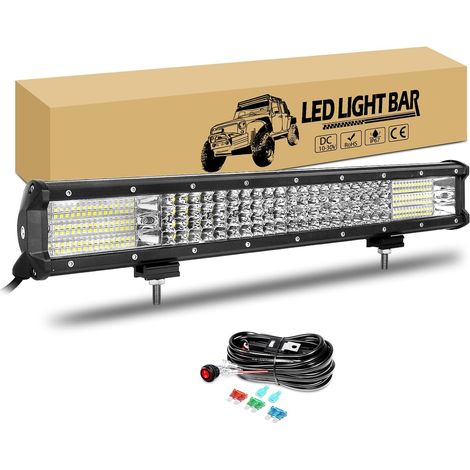 1 Barre Led 51cm 510W, Faisceau 12v, Alliage Aluminium, Ip67, Pour 4x4 Camion Tracteur (1/5)